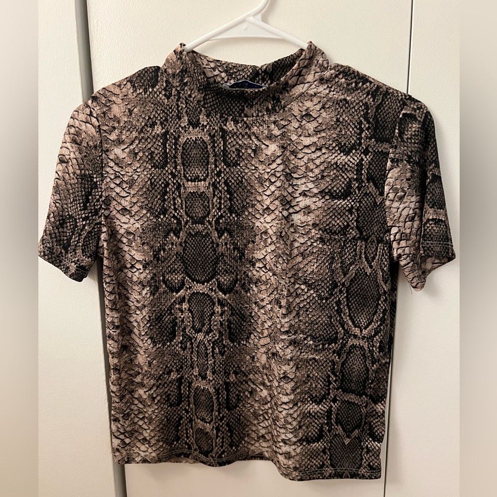 Snakeskin Print Top